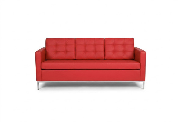 Roter Dreisitzer Moderne Luxus Couch Polstersitzer Textil Sofas Stil