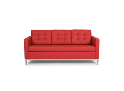 Roter Dreisitzer Moderne Luxus Couch Polstersitzer Textil Sofas Stil