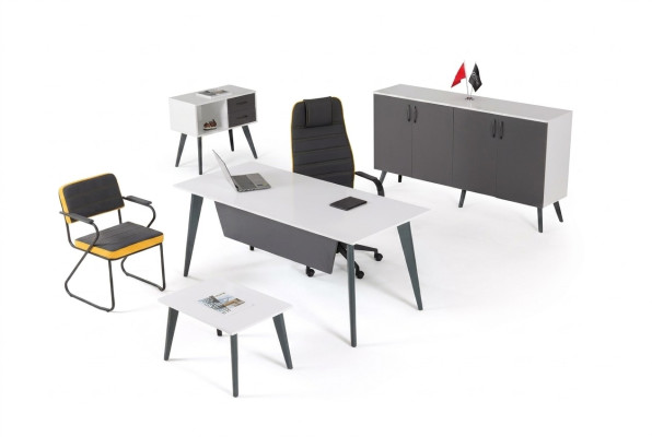 Arbeitzimmer Büroset 4 tlg Büro Office Schreibtisch Designer Möbel Neu