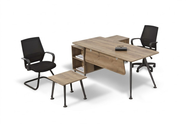 Komplettes Büro-Set Office Einrichtung Schreibtische Couchtisch Design