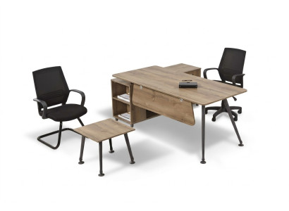 Komplettes Büro-Set Office Einrichtung Schreibtische Couchtisch Design