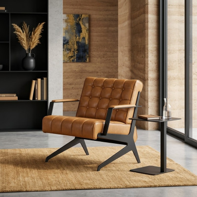 Moderner Sessel Büro Möbel Arbeitszimmer Luxus Sitz 75x80x77 Möbel