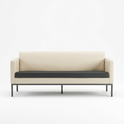 Büroeinrichtung Sofa Couch 3 Sitzer Arbeitszimmer Polstersofa Textil Möbel