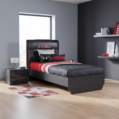 Designer Betten Kinderbett Jugendbett Holzmöbel mit weicher 120x200cm