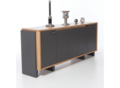Aktenschrank Büro Möbel Einrichtung Holz Design Schränke Regal 226x50x94