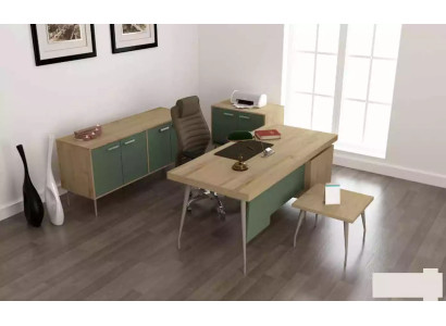 Büroeinrichtung 4tlg. Set Schreibtisch Aktenschrank Kommode Couchtisch