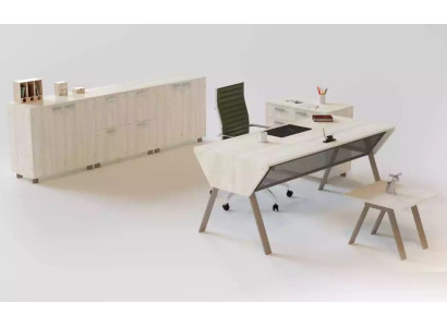 Luxuriöses Büro-Set im eleganten modernen Stil aus hochwertigem Holz