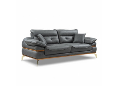 Modernes graues Sofa im Wohnzimmer Exklusives 3-Sitzer-Sofa