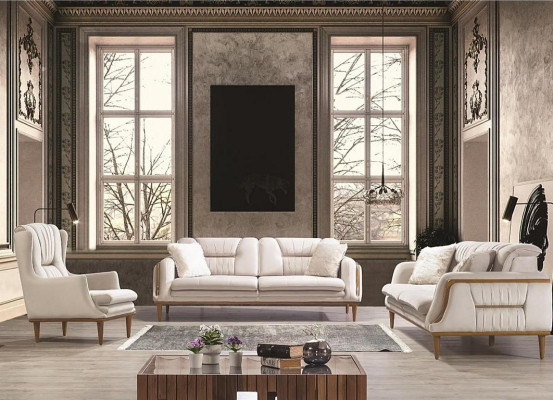 Modernes weißes Luxussofa Hohe Qualität für Wohnzimmer neu