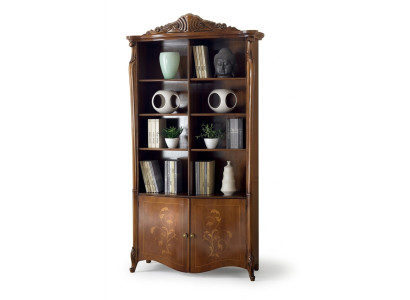 Wohnzimmer Bücherregal Klassische braune Möbel Holzregale