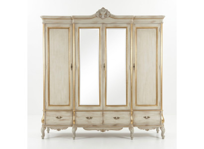Weißer Luxus Kleiderschrank Massivholz Möbel Schlafzimmer Schränke Schrank