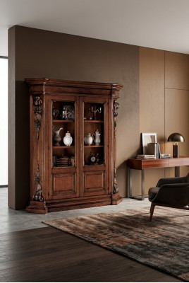 Massivholz Braunes Bücherregal Wohnzimmer Möbel Braun Luxus Schrank