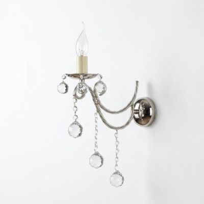 Wandlampe Wandleuchten Wandleuchte Lüster Wand Lampen Silber Kristall