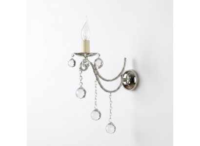 Wandlampe Wandleuchten Wandleuchte Lüster Wand Lampen Silber Kristall