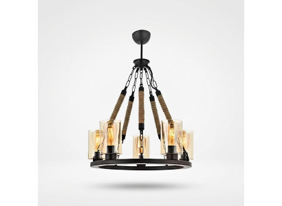 Deckenleuchter Lüster Kronleuchter Deckenlampe Lampen Glas Schwarz