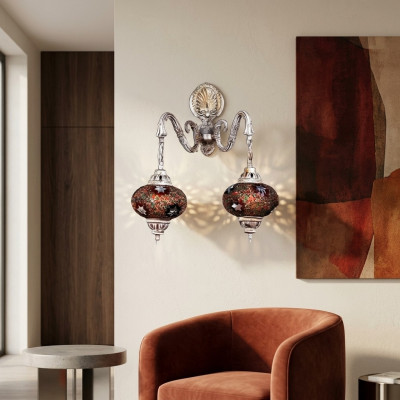 Wandlampe Wandleuchten Art Wandleuchte Lüster Wand Lampen Weiß Glas