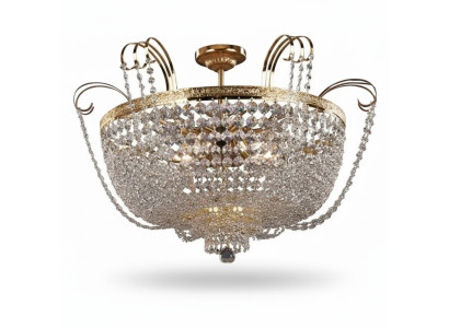 Lüster Luxus Deckenleuchter Kronleuchter Deckenlampe Gold Kristall Lampe