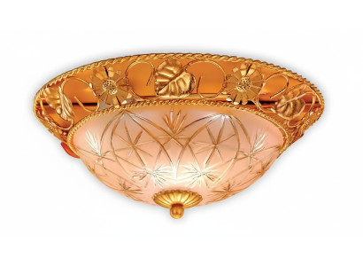 Lüster Deckenleuchter Kronleuchter Deckenlampe Gold Glas Lampen Metall
