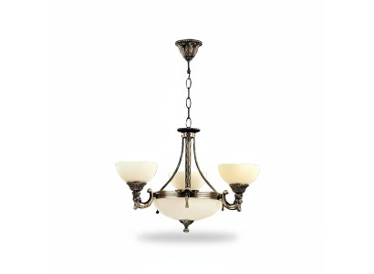Kronleuchter Deckenleuchter Lüster Deckenlampe Glas Beige Lampen Neu