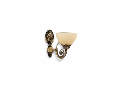 Wandlampe Wandleuchten Gold Wandleuchte Lüster Wand Lampen Beige Glas