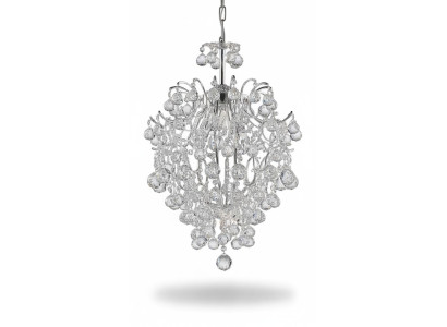 Luxus Lüster Deckenleuchter Deckenlampe Kronleuchter Kristall Silber