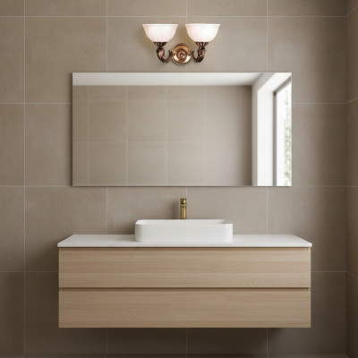 Wandleuchte Wandlampe Wandleuchten Beige Lüster Wand Lampen Gold Glas