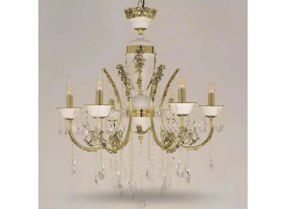 Luxus Kronleuchter Deckenlampe Luster Deckenleuchte Gold Kristall 60x100cm