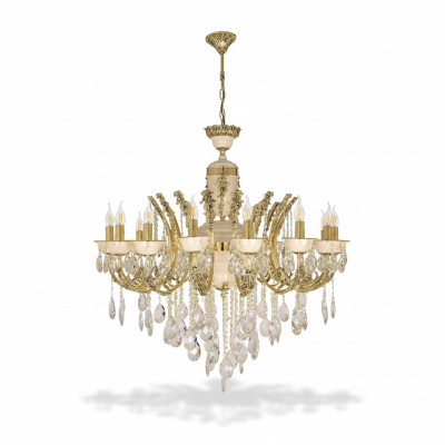 Deckenleuchter Luxus Kronleuchter Deckenlampe Lüster Gold Kristall Lampe