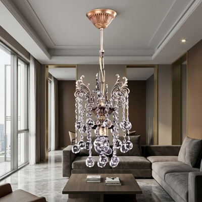 Deckenleuchter Luxus Kronleuchter Deckenlampe Lüster Gold Kristall