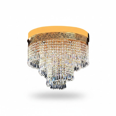 Deckenleuchter Luxus Gold Kronleuchter Deckenlampe Lüster Kristall Art