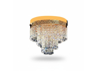 Deckenleuchter Luxus Gold Kronleuchter Deckenlampe Lüster Kristall Art