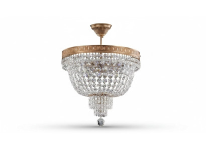 Deckenleuchter Luxus Gold Kronleuchter Deckenlampe Lüster Kristall Art