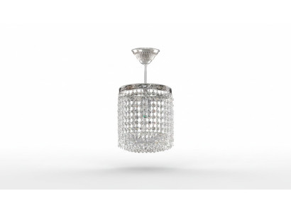 Lüster Deckenlampe Kristall Deckenleuchter Luxus Silber Kronleuchter