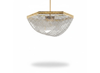 Deckenleuchter Luxus Gold Kronleuchter Deckenlampe Lüster Kristall Art