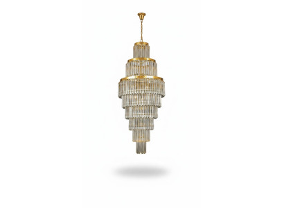 Deckenleuchter Luxus Gold Kronleuchter Deckenlampe Lüster Kristall XXL