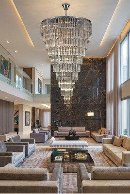 Kronleuchter Deckenleuchter Silber Deckenlampe Lüster Kristall xxl Leuchte