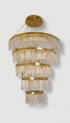 Kronleuchter Deckenleuchter Luxus Gold Deckenlampe Lüster Kristall Lampe