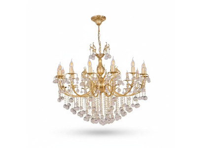 Deckenleuchter Kronleuchter Luxus Gold Deckenlampe Lüster Kristall Lampen