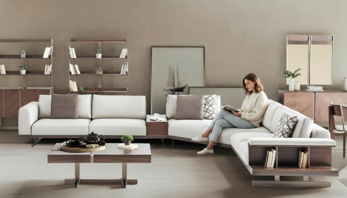 Stoffsofa Ecksofa L Form Sofa Stoff Sofas Grau Moderne Möbel Couchen