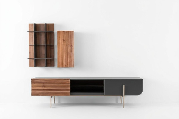 rtv Lowboard tv Ständer Regale Sideboard Holz Modern Braun Wohnzimmer