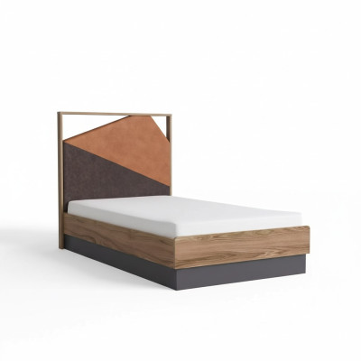 Kinderbett Bett 100 cm Bettgestelle Kinderzimmer Holz Bettrahmen Grau