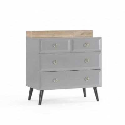 Kommode Schrank Kinder Zimmer Kommoden Holz Grau Modern Jugendzimmer