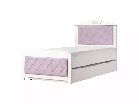 Funktionsbett Chesterfield Ausziehbares Kinderbett Bett 100 Holz Rosa