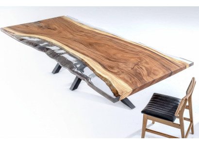 Esszimmertisch Konferenztische Esstisch Epoxidharz Tisch Holz Braun