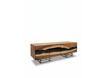 Anrichte Sideboard Kommode Epoxidharz Braun Wohnzimmer Holz Kommoden