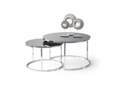 Couchtisch Luxus Set Beisteltisch Kaffeetisch Silber Wohnzimmer Design