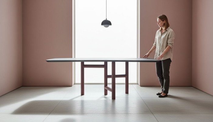 Ausziehbarer Küchentisch Esszimmertisch Design Luxus Holz Grau Tisch