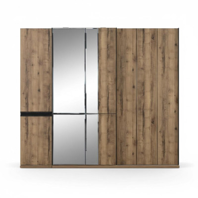Schränke Kleiderschränke Luxus Kleiderschrank Braun Holz Spiegel Groß