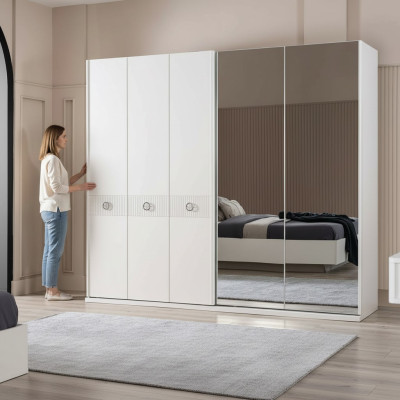 Kleiderschrank Schränke Weiß Schlafzimmer Spiegel Kleiderschränke Holz