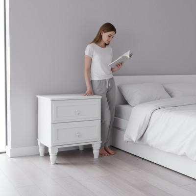 Nachtkosolen Nachttisch Konsolen Holz Schlafzimmer Modern Weiß Mädchen